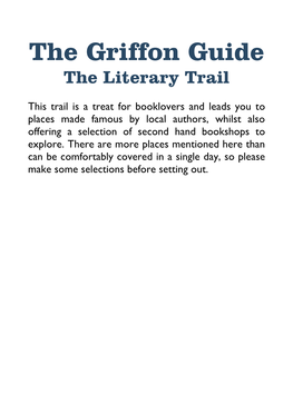 The Griffon Guide the Literary Trail