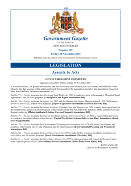 Government Gazette of 28 November 2014
