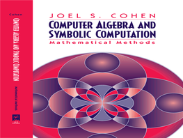 Computer Algebra and Symbolic Computationcohen