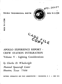 Apollo Experience Report - Crew Station Integration