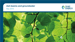 Ash Basins and Groundwater May 2018 Anatomy of a Basin