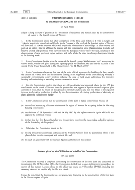 (2001/C 46 E/128) WRITTEN QUESTION E-1081/00 by Erik Meijer (GUE/NGL) to the Commission (7 April 2000) Subject: Taking Account O