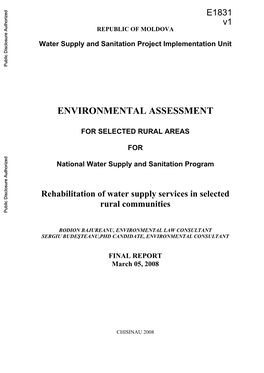 Annex II Potential Impacts - RURAL Localities