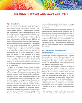 Appendix 2 Waves and Wave Analysis