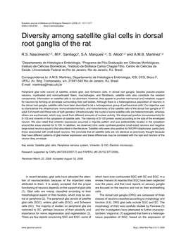 Diversity Among Satellite Glial Cells in Dorsal Root Ganglia of the Rat
