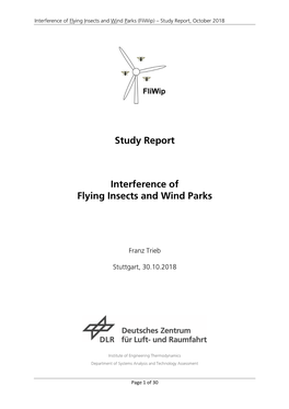 Study Report Interference of Flying Insects and Wind Parks