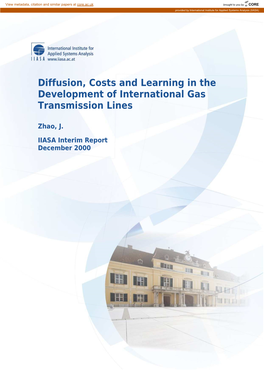Diffusion, Costs and Learning in the Development of International Gas Transmission Lines