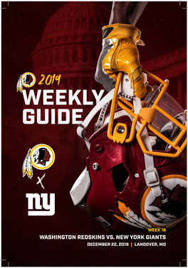 Washington Redskins Vs. New York Giants December 22, 2019 | Landover, Md Game Release