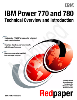 IBM Power 770 and 780 Technical Overview and Introduction