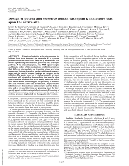 Design of Potent and Selective Human Cathepsin K Inhibitors That Span the Active Site