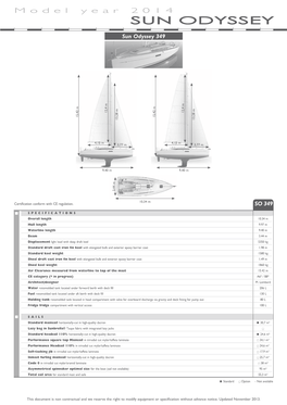 Technical Specification for the Sun Odyssey