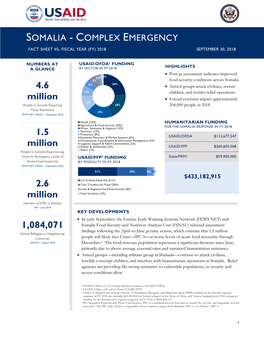 USAID-DCHA Somalia Complex Emergency Fact Sheet #5.Pdf