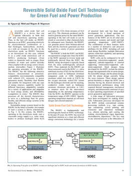 Reversible Solid Oxide Fuel Cell Technology for Green Fuel and Power Production by Nguyen Q