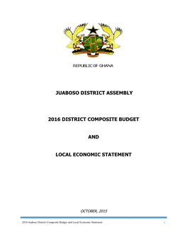 Juaboso District Assembly 2016 District Composite