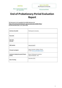 End-Of-Probationary-Period Evaluation Report
