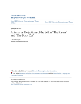 Animals As Projections of the Self in “The Raven” and “The Black Cat”