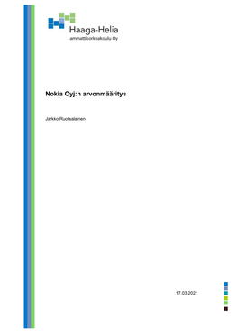 Nokia Oyjn Arvonmääritys.Pdf (962.3Kt)