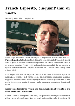 Franck Esposito, Cinquant&#8217;Anni