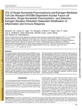 TCL1A Single-Nucleotide Polymorphisms and Estrogen