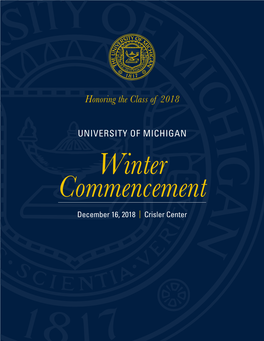 2018 Winter Commencement Program