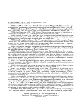 HOUSE RESOLUTION NO. 4701, by Representative Muri WHEREAS