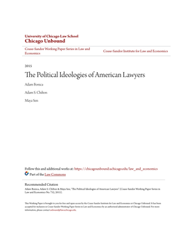 The Political Ideologies of American Lawyers Faculty Research Working Paper Series