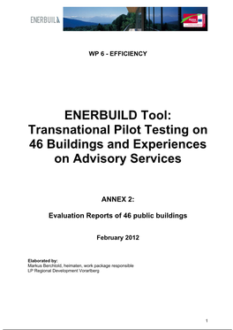 ENERBUILD Tool: Transnational Pilot Testing on 46 Buildings and Experiences on Advisory Services