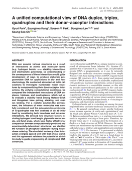 A Unified Computational View of DNA Duplex, Triplex, Quadruplex and Their