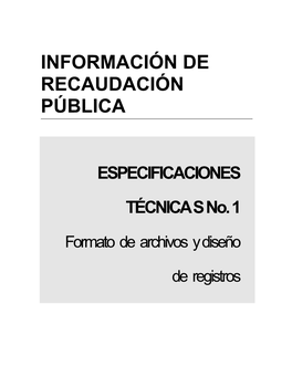 Información De Recaudación Pública