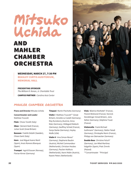 Mitsuko Uchida and Mahler Chamber Orchestra