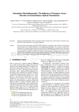 The Influence of Nanopore Arrays Disorder On