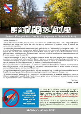 Bulletin Municipal De La Ville De Recquignies Et Du Hameau De Rocq