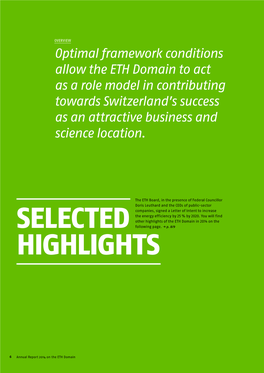 Structure and Leadership of the ETH Domain