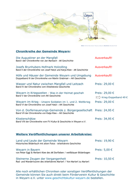 Wasser Und Natur Zwischen Mangfall Und Leitzach Preis: 29,00 € Band IV Der Chronikreihe Vom Arbeitskreis Geschichte