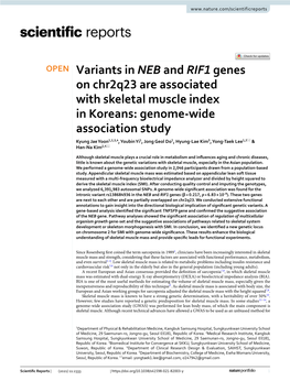 Genome-Wide Association Study in 2,046 Participants Drawn from a Population-Based Study