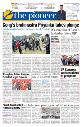 Cong's Brahmastra Priyanka Takes Plunge
