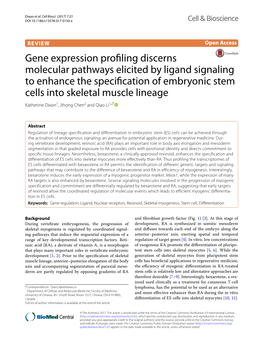 Gene Expression Profiling Discerns Molecular Pathways Elicited By