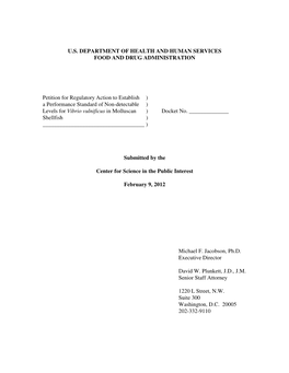 Something CSPI Petitioned the FDA to Do in 2012