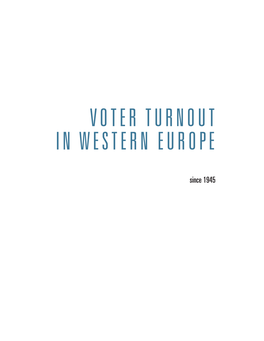 Voter Turnout in Western Europe