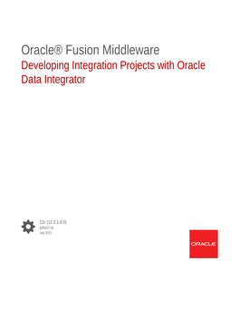 Developing Integration Projects with Oracle Data Integrator