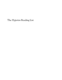 H Reading List 1.Indd