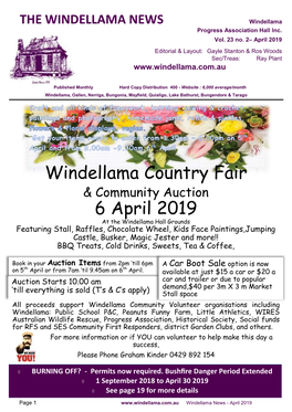 Windellama Country Fair 6 April 2019