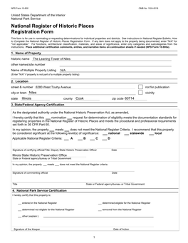 National Register of Historic Places Registration Form