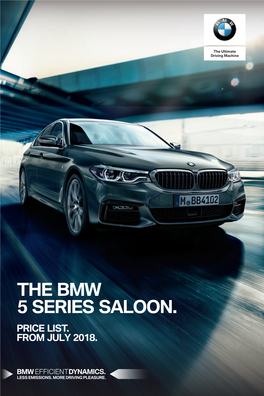 The Bmw 5 Series Saloon. Price List