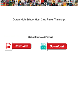 Ouran High School Host Club Panel Transcript