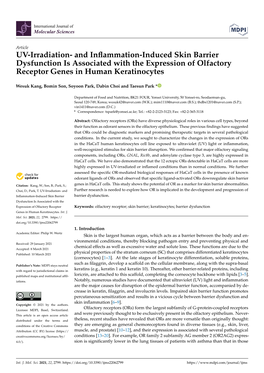 UV-Irradiation- and Inflammation-Induced Skin Barrier Dysfunction Is Associated with the Expression of Olfactory Receptor Genes