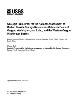 Geologic Framework for the National Assessment of Carbon Dioxide