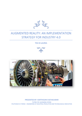 Augmented Reality: an Implementation Strategy for Industry 4.0