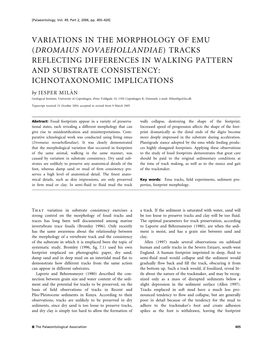 Variations in the Morphology Of