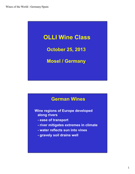 OLLI Wine Class